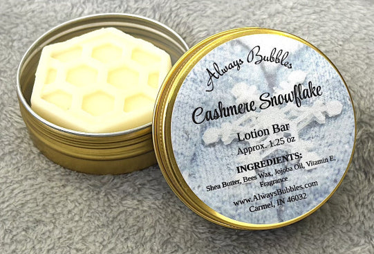 Always Bubbles Cashmere Snowflake Lotion Bar