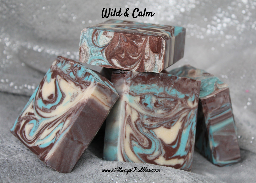Wild & Calm Goat Milk Soap by Always Bubbles – Lavender & Patchouli Blend with Moisturizing Goat Milk