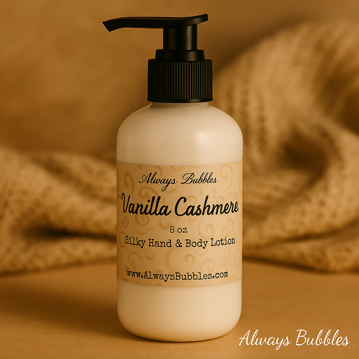 Vanilla Cashmere Silky Hand & Body Lotion - Always Bubbles