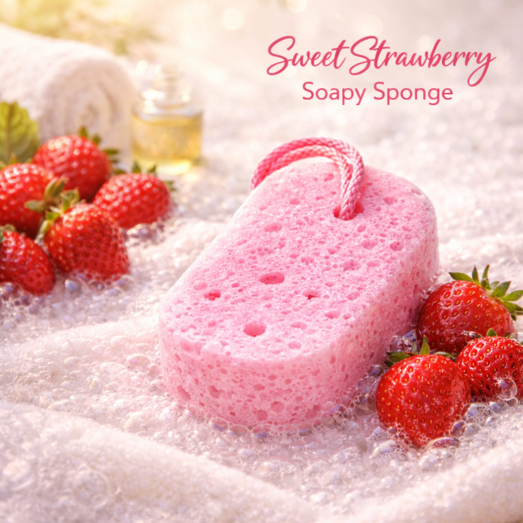 Sweet Strawberry Soap Infused Sponge – Always Bubbles