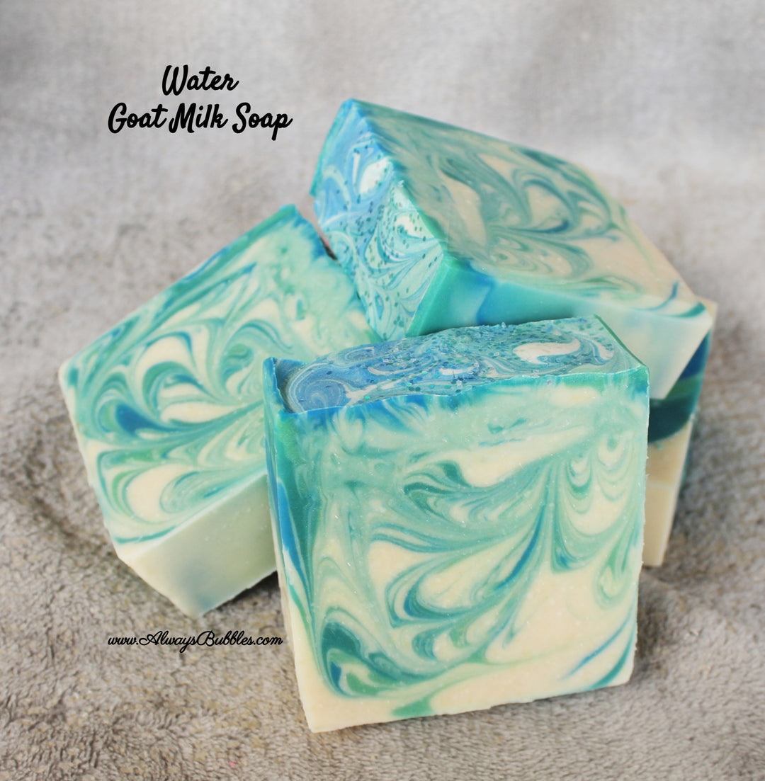 Water Goat Milk Soap by Always Bubbles – Fresh Aquatic Handmade Soap with Goat Milk for Soft Skin