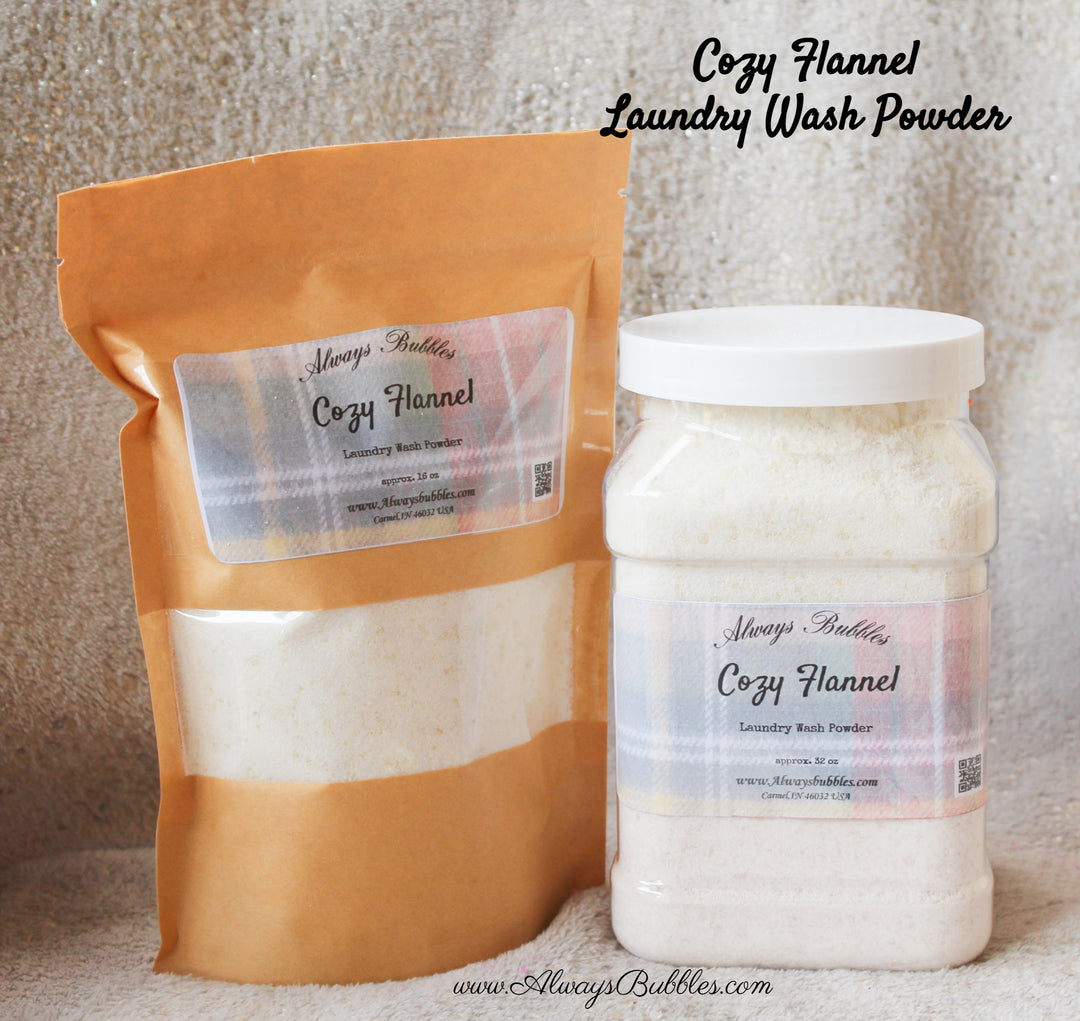 Handmade Cozy Flannel laundry soap powder – warm flannel scent eco-friendly detergent alternative